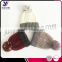 Fashionable jacquard knitted hats and caps with pom pom cheap imported from china (Accept the design draft)