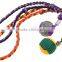 multi-color paracord monkey fist, metal round ball parcord key chains