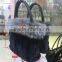 2016 latest real fur lady shoulder bags/ fashion rex rabbit fur handbag