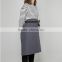 grey cotton canvas half apron with Pockets for women made to order