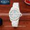 2016 BOSCEN Ladies Fashion White Ceramic Crystal Diamond Watches 3atm Water Resistant