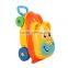 Cute bear trolley plastic beach toys sand with shovel and sand mold