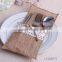 IN STOCK HandMade Wedding Silverware Burlap and Lace Cutlery Holder Pocket