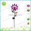 Metal sun flower with glass ball courtyard emergency solar light