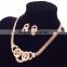 <<< European Style YiWu T&J Women Wedding Necklace Elegant Luxurious Top Crystal Brial Gold Plating Jewelry Earrings sets/