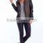 Fashion PU sleeve khaki color winter parka coats for girls