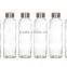 Glass Water Bottles 16 oz, Stainless Steel Cap - Case of 6