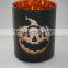 HALLOWMAS COLORFUL GLASS CANDLE HOLDER IN D 3 X H4 CM