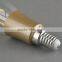 Mingshuai Chandelier LED filament bulb candelebra C35 with plastic gold plated 2W E14 dimmable
