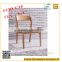 Modern ash solid wood dinning chair with curbed back and fabric covering