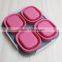 4 Components Collapsible Food Container Silicone Storage Lunch Box