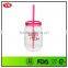 720 ml Single wall translucent mason jar plastic with metal lid