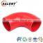 5'' 127mm high temperature reinforced automotive Red elbow 90 degree silicone hose
