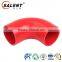 3'' 76mm high temperature reinforced automotive Red elbow 90 degree silicone hose