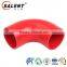 4'' 102mm high temperature reinforced automotive Red elbow 90 degree silicone hose