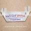 mitre-fold satin woven neck tag