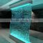 glass water fountain for company background wall decor waterfall