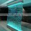 Glass Water Fountain for Company Background Wall Decor Waterfall