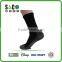 grey and black yarn doubling foot and jacquard black body sports socks