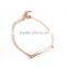Cheap steel custom engraved personalized bracelet in rose gold