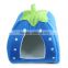 Comfortable material folding kennel Strawberry shape design dog bed with different color and size