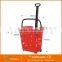 Telescopic Plastic Rolling Supermarket Shopping Basket