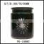 luxury hand cut black colored glass candle container
