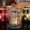 laser sliver glass tealight candle holders