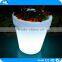 Custom electronic unique plastic LED glowing light round plant pots
