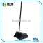 Plastic Lobby Dust Pan with Vinyl Coated Steel Handle Black