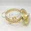 2L glass hot food warmer round silver chafing dish