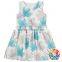 Latest Dress Designs For Children Flower Pattern Young Girl Sleeveless Girls Dress