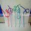 3D plastic hard best sela spirped fancy straws