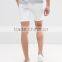 Latest Custom Functional Pocket Men's White Super Skinny Slim Fit 65% Cotton 35% Polyester Denim Concealed Fly Casual Hot Shorts