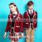 Custom new design high quality primary school uniform for girls and boys