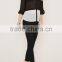 contrast-paneled blouse black and white loose fit shirts women