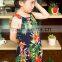 fashion 2016 girl sleeveless tube dress bright color printed flower vacation dress