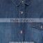 Contrast topstitch relaxed fit denim shirt women chest pocket denim shirt