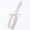 Fashion Popular Rectangle Gold Plated Pink Enamel Woman Hair Clip
