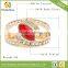 New Fashion Jewelry Beautiful Gold Crystal Rings For Women Love Engagement Ring Wedding party Gift