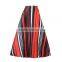 Onen Spring Autumn High Waist Geometry Striped Print Pleated Maxi Skirt Fall Contrast Casual A Line Skater Tutu Skirts Women C
