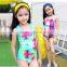 2017 New style Sleeveless colorful Printing Swim Wear Clothes Baby Girls One Piece Swimsuit