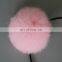 Wholesale rabbit fur pompon hair decoration real fur pom pom hair bands