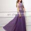 Sexy Beaded See Through Long Chiffon Purple Prom Dress Suzhou