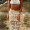 2015 Women dresses hot style hand hook Bohemia and bust skirt Hollow out skirts hand-woven beach holiday new fashion dress