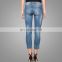 New arrival fashion womens high waisted distress skinny jeans