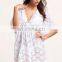 White Summer Women Floral Beach Dress Bikini Cover up Kaftan