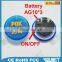 novelty name button car led badge light