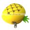 Kawaii Fruit Coin Bags Customized Promotion Gift Silicone Purse Women Pineapple Zipper Wallets