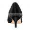 Ladies beautiful black color with rhinestone design low heels pointed toe slip on pumps sandals shoes